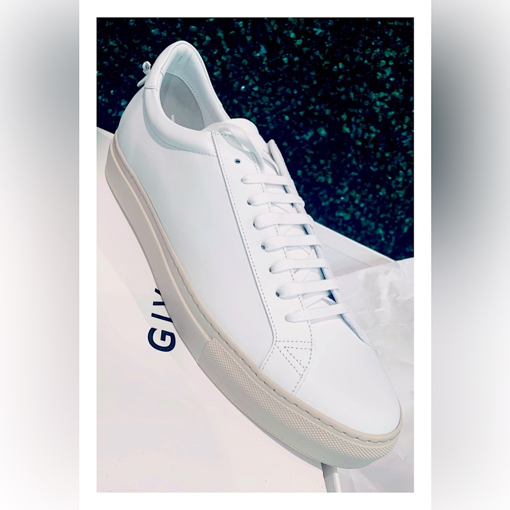 NEW GIVENCHY URBAN STREET KNOT LOW-TOP MEN'S SNEAKERS, WHITE/NATURAL SIZE 46(13)